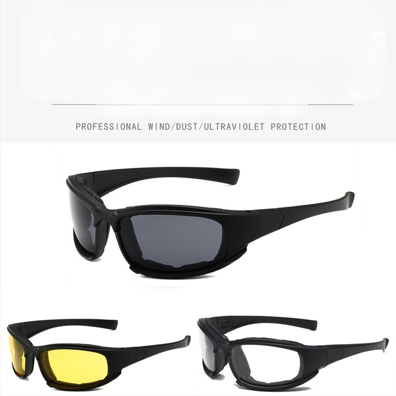 Taktilised prillid F-X7, PC raam, unisex, välitingimuste kasutamiseks, tuule ja liiva kaitseks, löögikindlad, plahvatuskindlad