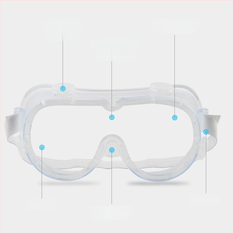 Four-Bead védőszemüveg – páramentesítés, porvédelmi, állítható/elasztikus pánt, lencse 2.0 mm, fényáteresztés 99%, keret poliﬁfibra