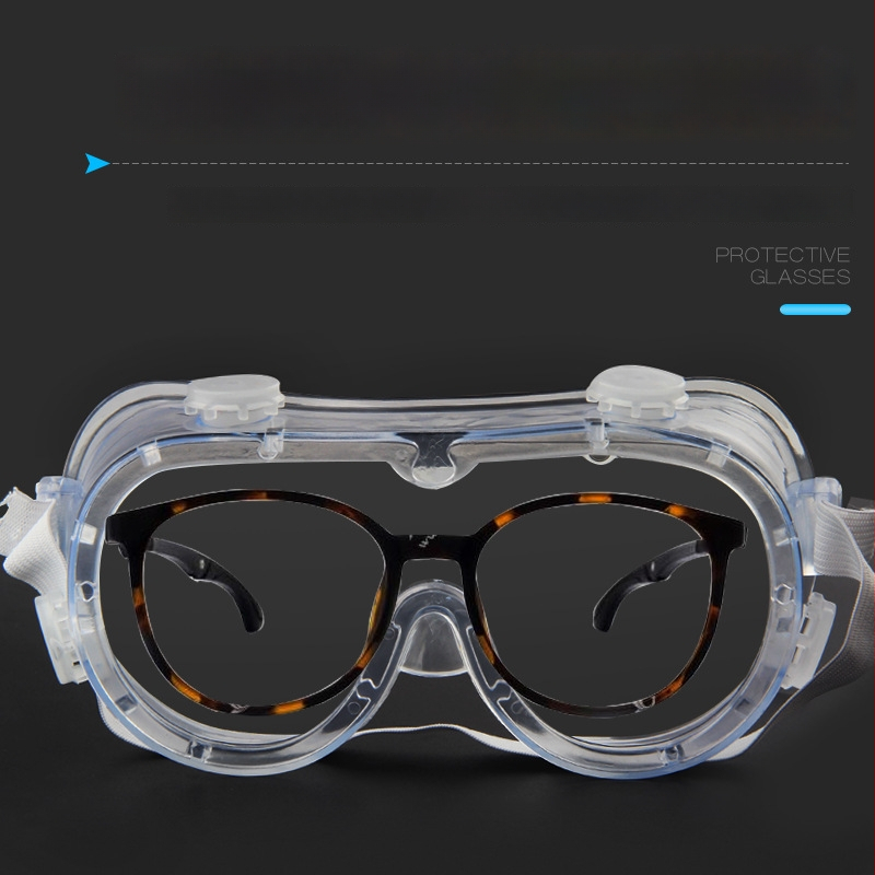 Four-Bead védőszemüveg – páramentesítés, porvédelmi, állítható/elasztikus pánt, lencse 2.0 mm, fényáteresztés 99%, keret poliﬁfibra