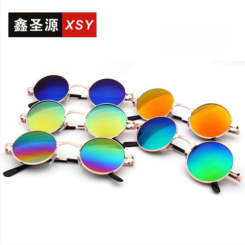 Vaikų saulės akiniai, apvalus rėmas, UV400 PC lęšiai, pilnas rėmas plastikas+metal