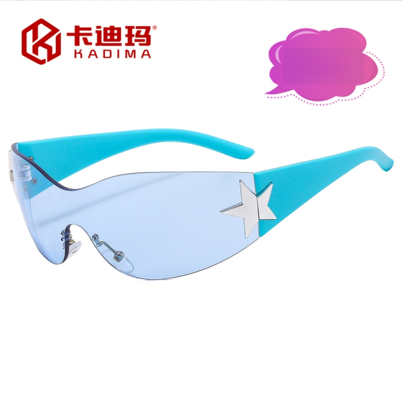 Kadima Vaikų saulės akiniai - UV400, Pilnas rėmas, PC lęšiai, Modelis 503, Penkių kampų žvaigždės dekoras, 2023 m. vasara