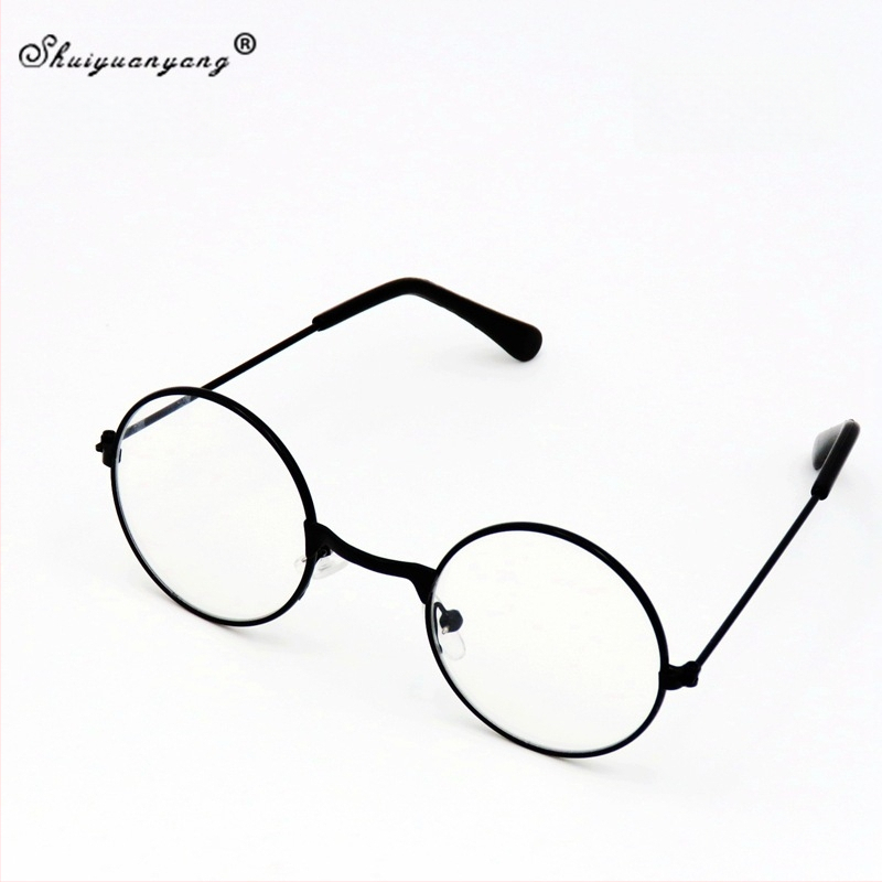 Vaikų apskritos formos akiniai su metaliniu rėmeliu, PC lęšiai, pilnas rėmas, UV400, retro dekoratyviniai akiniai