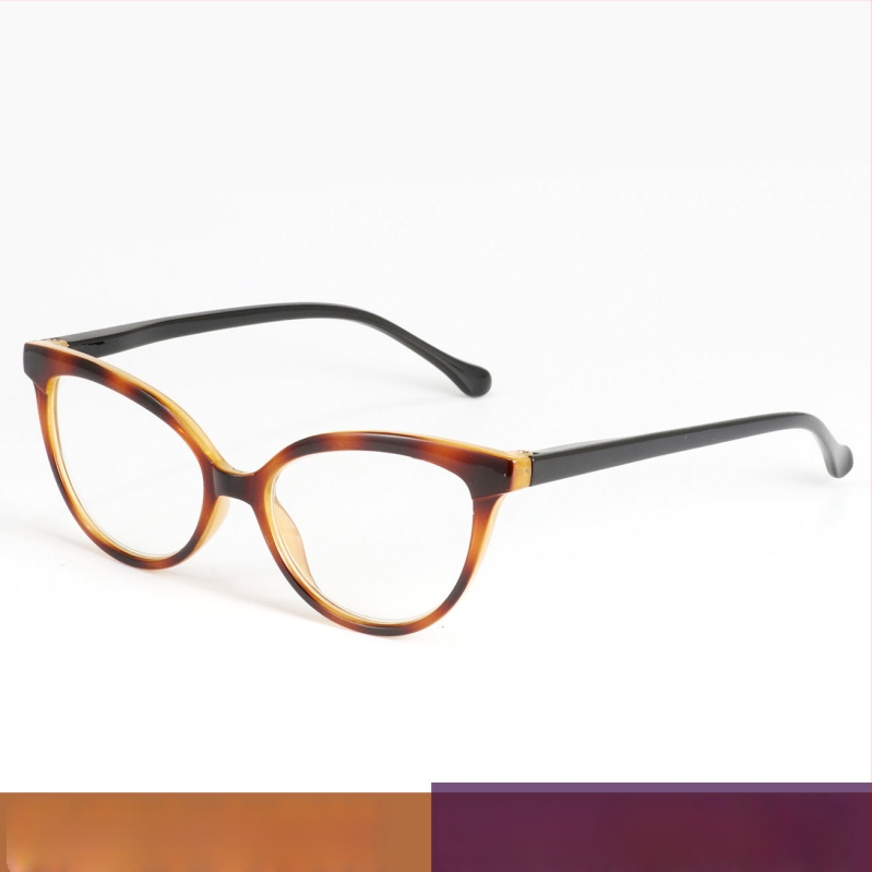 Ochelari de citit cu imprimeu leopard cat-eye, lentile acrilice anti-lumină albastră, ramă din plastic, Yonglan