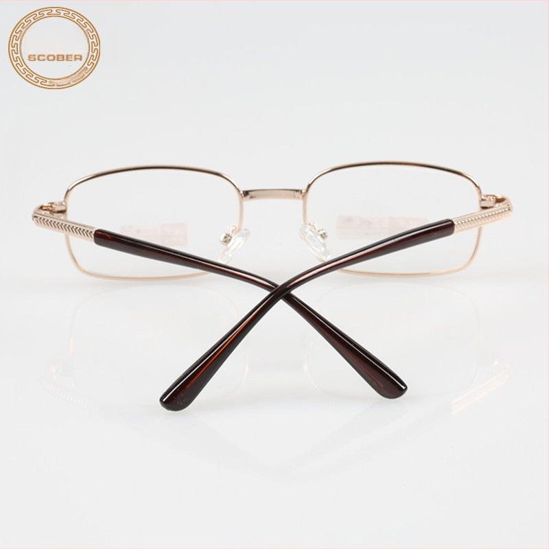 Ochelari presbiopici, lentile din sticlă, ramă din metal, ramă pătrată, specificații 50-18-135, model 8031