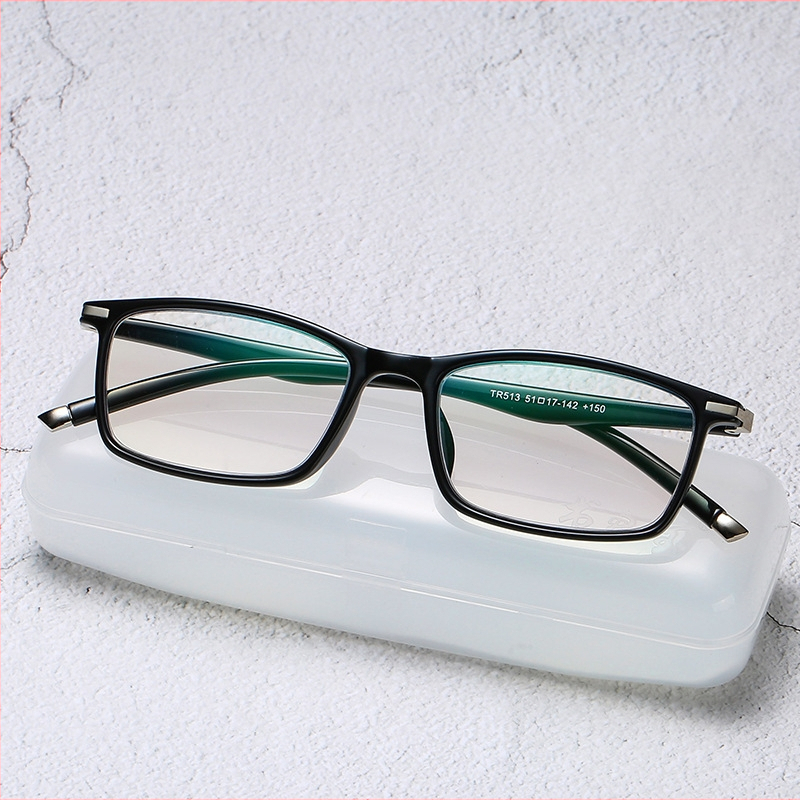 Ochelari de citit cu ramă TR90, lentile asferice, anti-blue light, formă pătrată, model 513