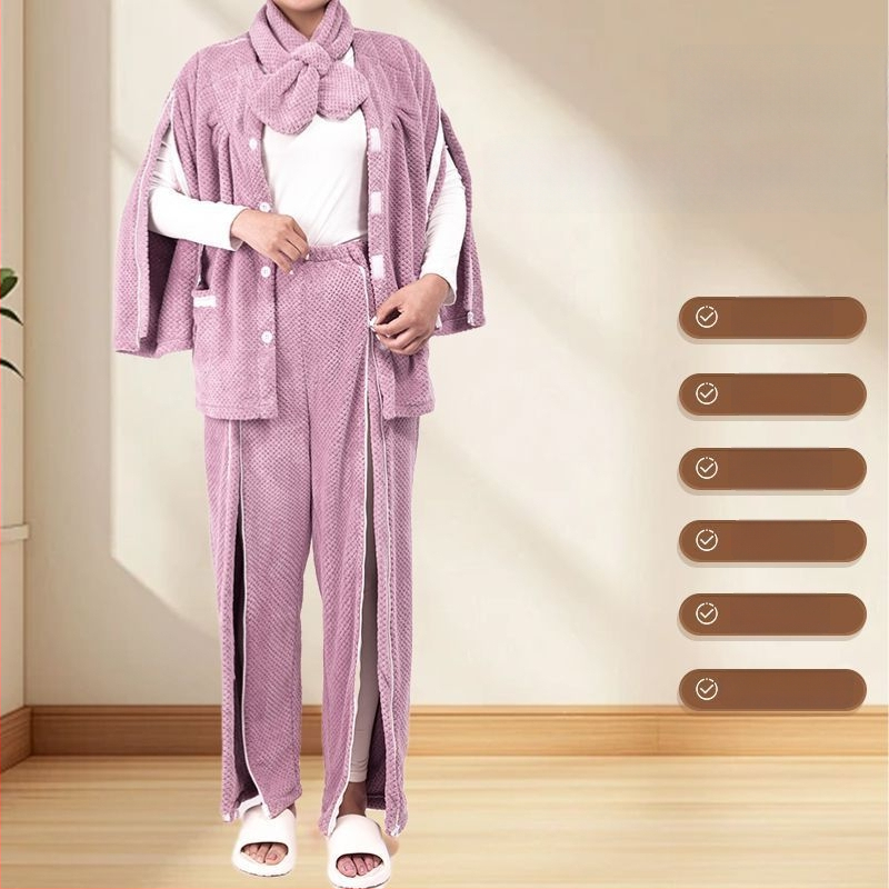 Set de îngrijire de iarnă cu căptușeală din fleece și fermoar, unisex, guler din blană, anti-murdărire