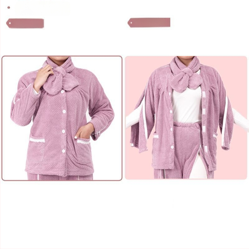 Set de îngrijire de iarnă cu căptușeală din fleece și fermoar, unisex, guler din blană, anti-murdărire