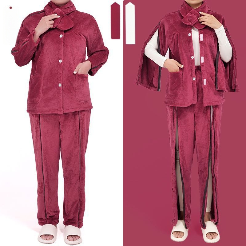 Set de îngrijire de iarnă cu căptușeală din fleece și fermoar, unisex, guler din blană, anti-murdărire