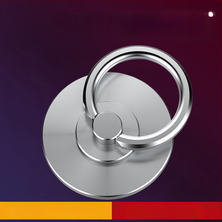 Telefonhoz tartozó gyűrűtartó — asztali, forgatható és összecsukható; anyag: 304 rozsdamentes acél; tömeg: 20 g; felület: CD-mintázatú alap