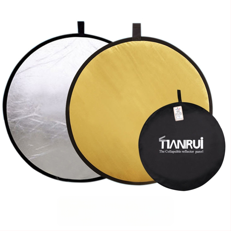 Πέντε σε ένα διπλής όψεως ανακλαστήρας, φορητός και εύχρηστος για επαγγελματική φωτογράφηση, κυκλικός, από ανακλαστικό ύφασμα.