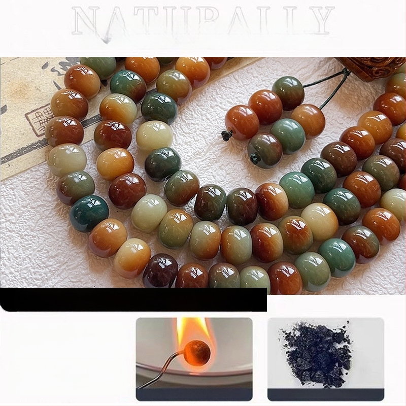 Bodhi narukvica s 108 perli, višestruki omot, Buddha perle za muškarce i žene, stil ogrlice
