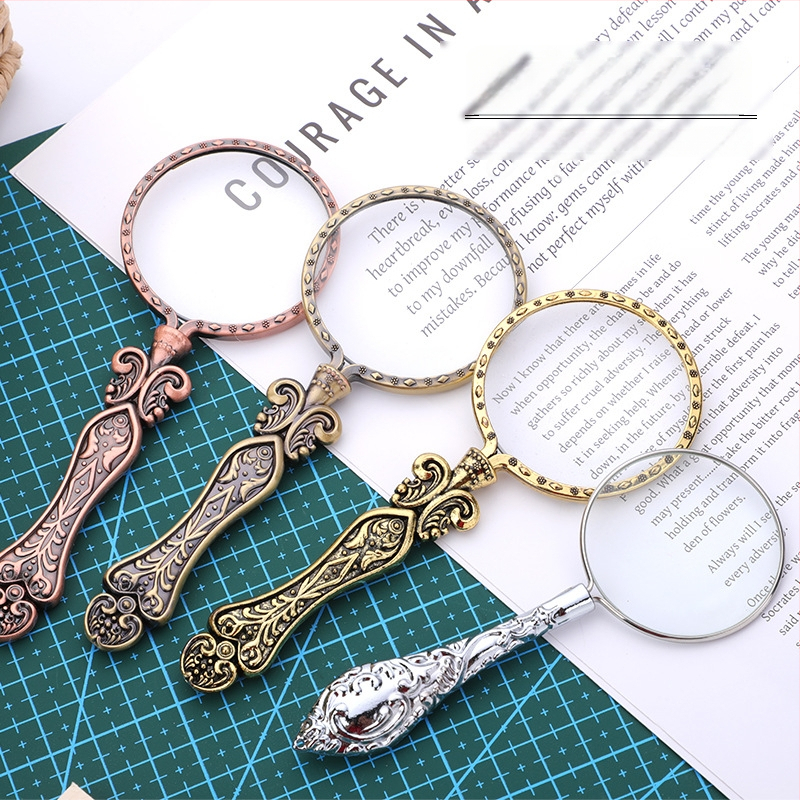 Ретро увеличително стъкло с леща с висока резолюция, преносимо и ръчно за четене