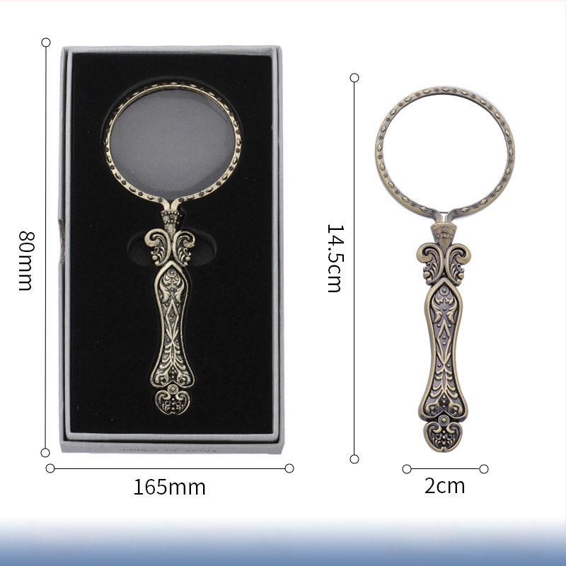 Ретро увеличително стъкло с леща с висока резолюция, преносимо и ръчно за четене