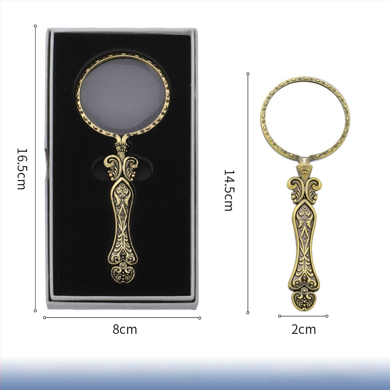 Ретро увеличително стъкло с леща с висока резолюция, преносимо и ръчно за четене