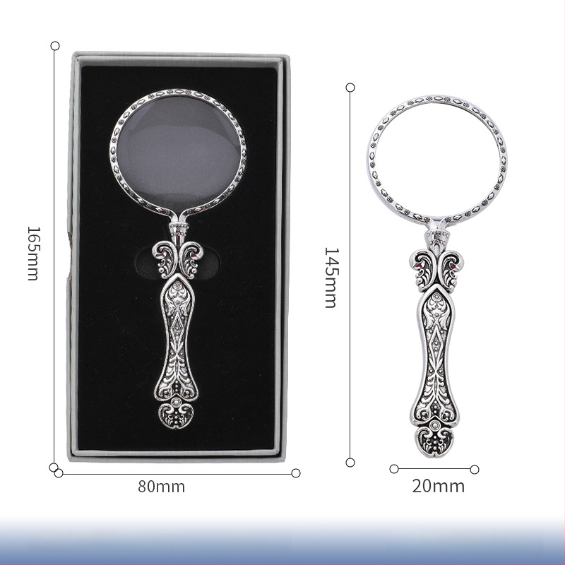 Ретро увеличително стъкло с леща с висока резолюция, преносимо и ръчно за четене