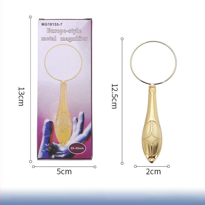 Ретро увеличително стъкло с леща с висока резолюция, преносимо и ръчно за четене