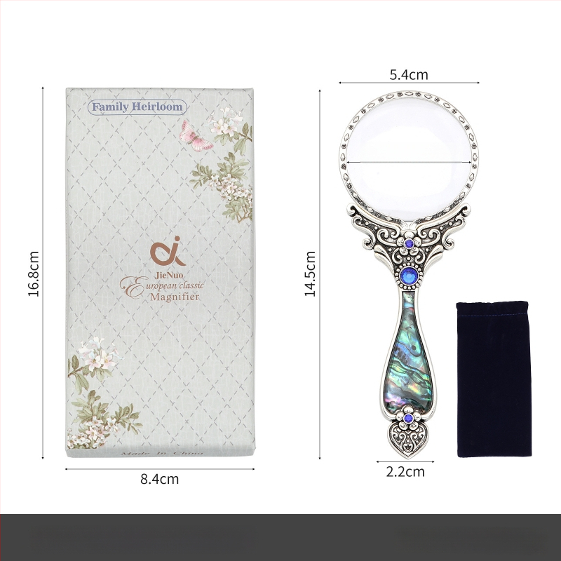 Ретро увеличително стъкло с леща с висока резолюция, преносимо и ръчно за четене