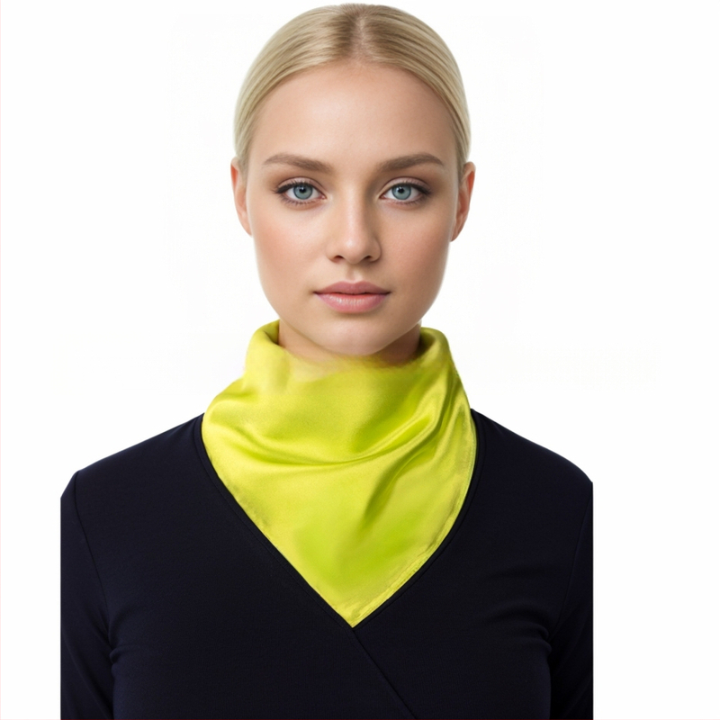 Τετράγωνος σατέν φουλάρι, απλός σχεδιασμός, Καλοκαίρι 2024, μόδα για καθημερινή μετακίνηση