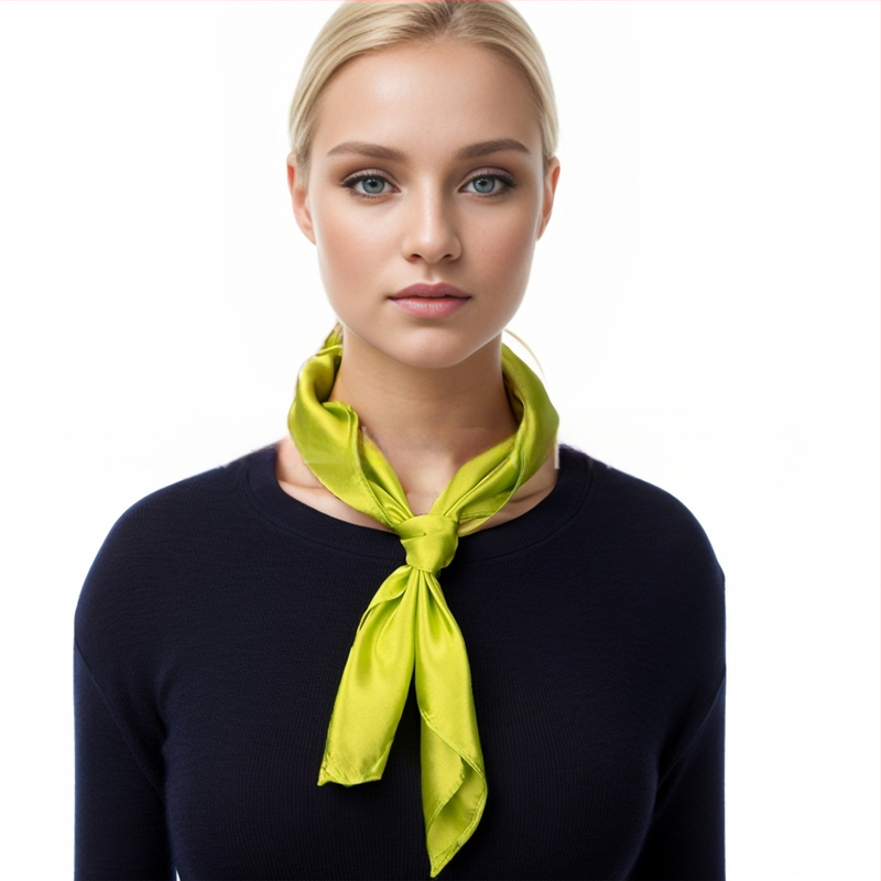 Τετράγωνος σατέν φουλάρι, απλός σχεδιασμός, Καλοκαίρι 2024, μόδα για καθημερινή μετακίνηση