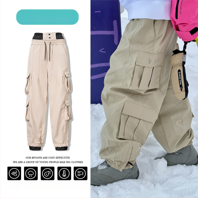 Női és férfi snowboard nadrág, vízálló és szélvédett, poliészter anyagból, poliészter töltettel