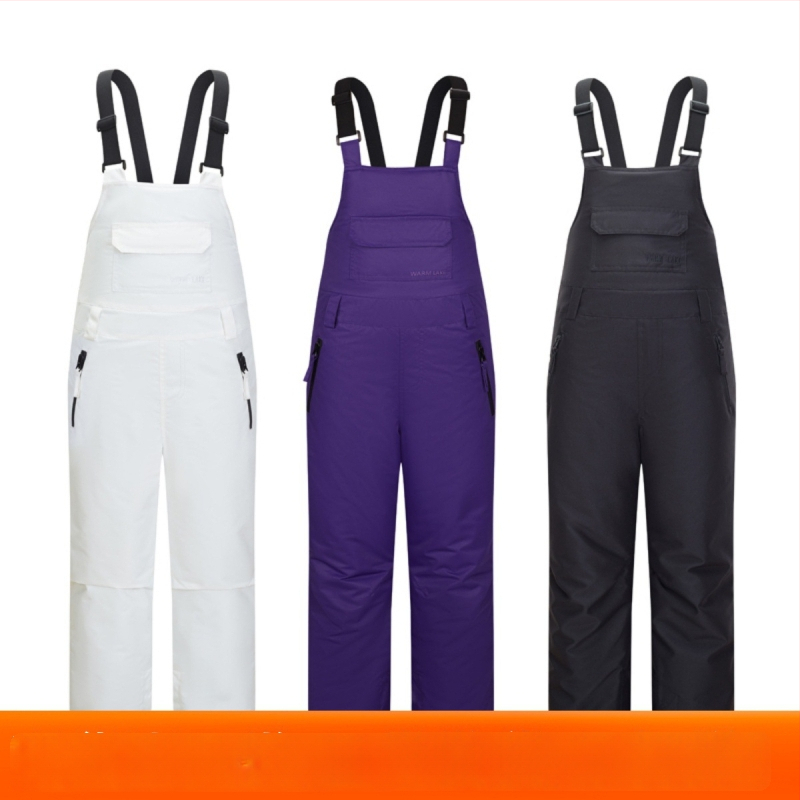 Uniszex sínadrág pántokkal felnőtteknek és gyerekeknek, Gore-Tex anyag, vízálló, szélálló, légáteresztő; 73% poliészter / 27% gyapot, töltet gyapot