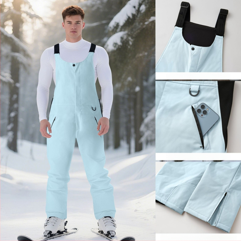 Sí nadrág vállpánttal – vízálló, légáteresztő, szélvédett, heattech technológia, poliészter anyag