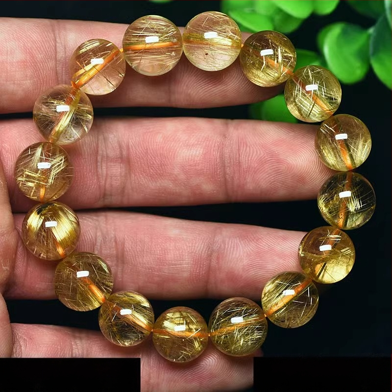 Βραχιόλι με Golden Hair Crystal — Κινεζικό στυλ, συσκευασμένο σε κουτί δώρου, Χειμώνας 2020