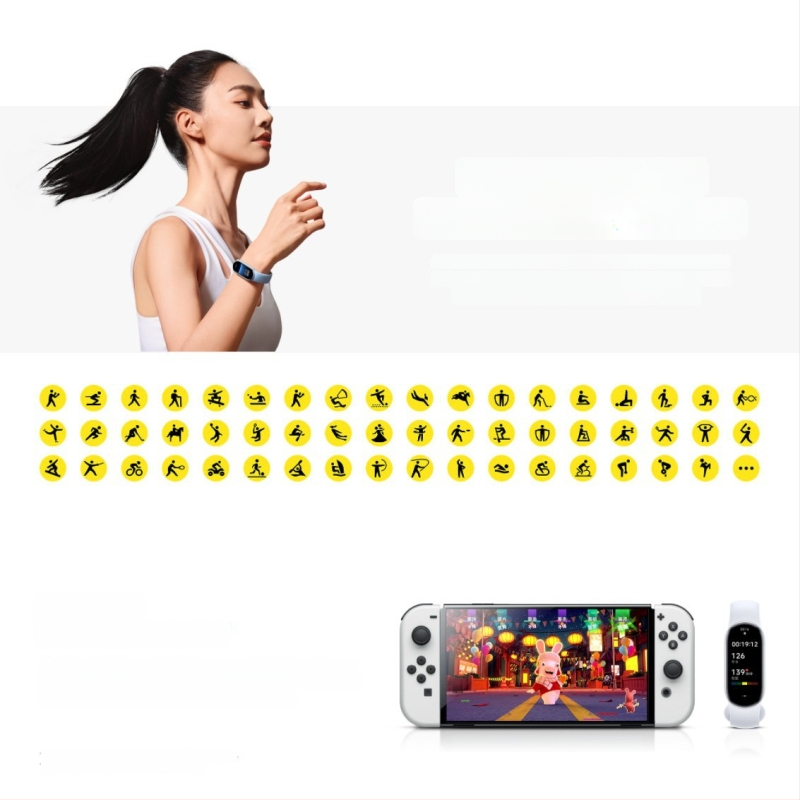 Xiaomi Mi Band 9 NFC Magas pontosságú fitness tracker, szívritmus- és vér oxigén monitorozással, alvásfigyeléssel, 30 m vízálló
