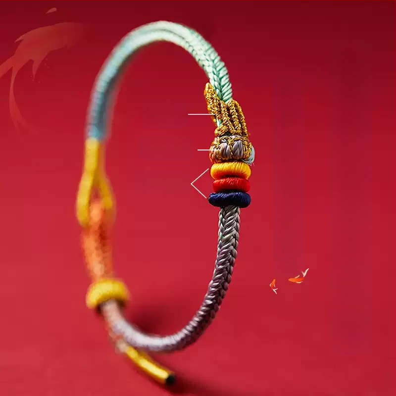 Käsitsi kootud sõlmega käevõru | unisex, rahvuslik stiil | pooltoode