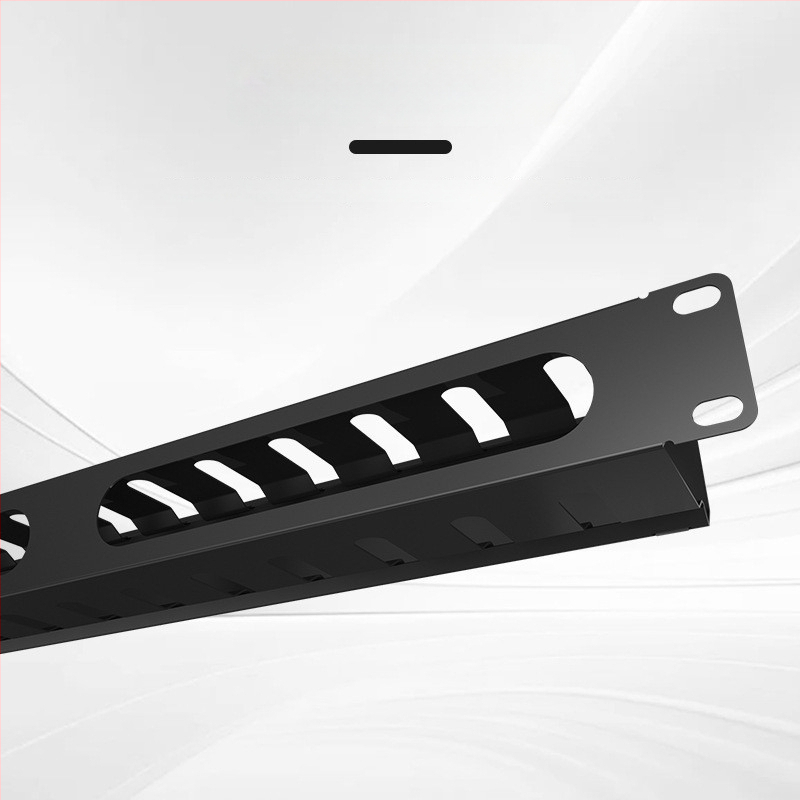 1U metalni stalak za upravljanje kabelima s 12 pozicija, ekranirani mrežni patch panel