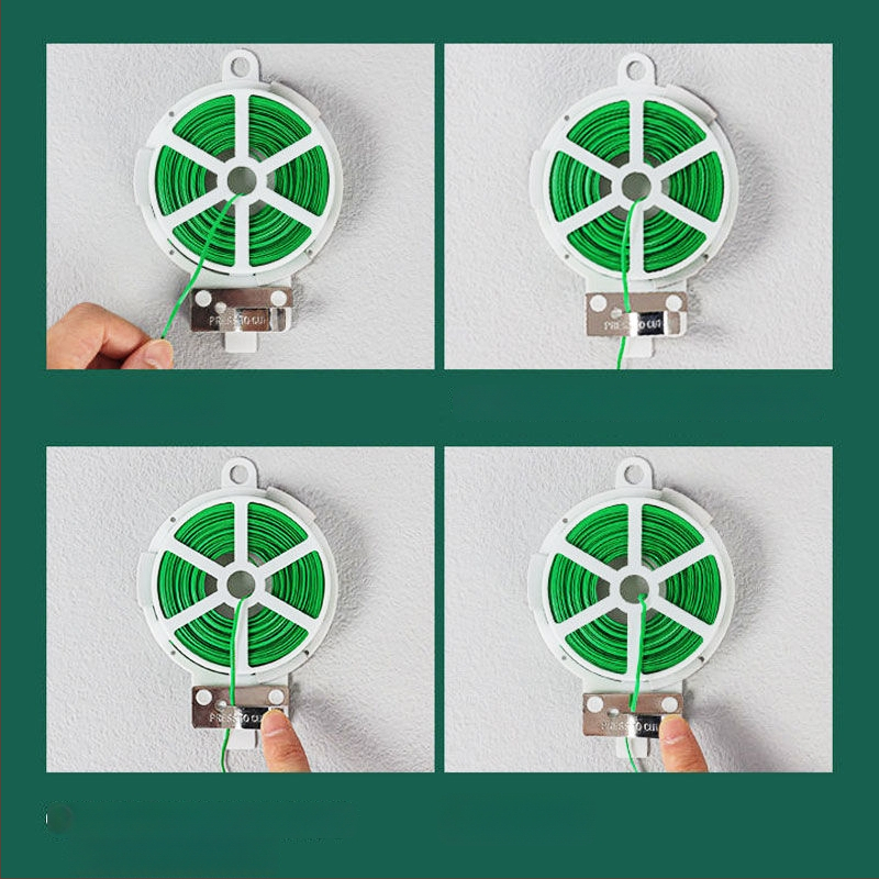 Градински тел за връзване с пластмасово покритие – тричастов комплект за рози, катерещи растения и лози – инструмент за връзване на растения