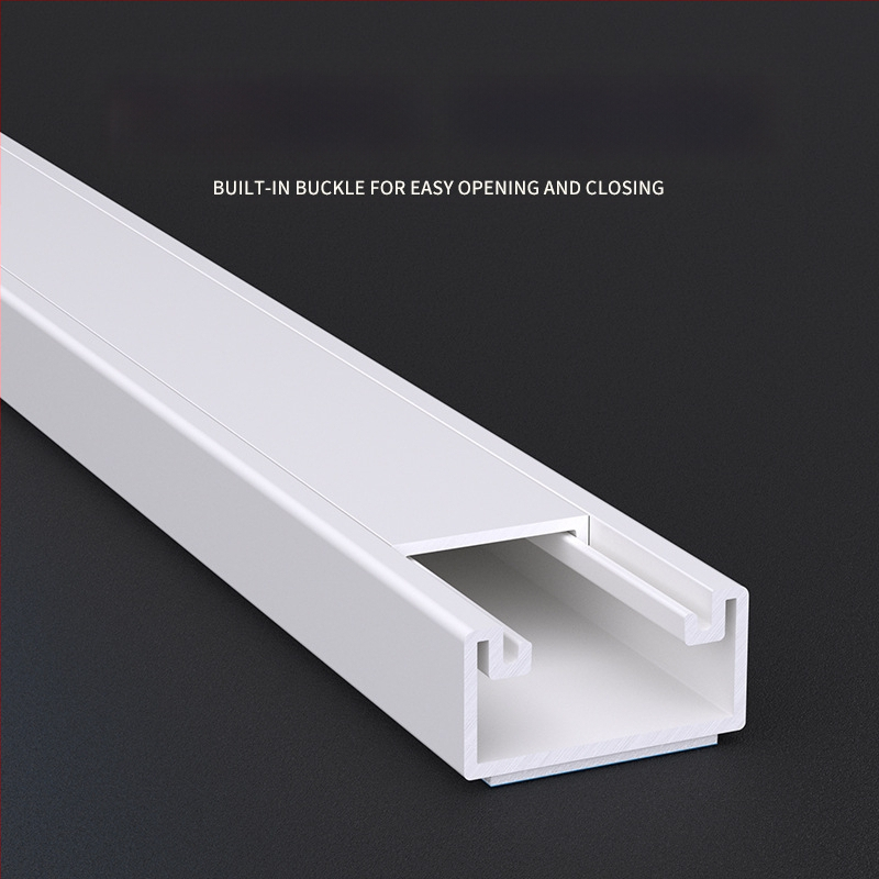 Мостовиден PVC кабелен канал с лепяща подложка, марка Zuo Yougong, подходящ за кабелна инсталация в дома, офиса и фабриката