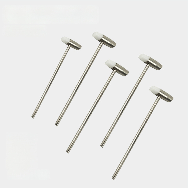 Чук за ремонт на часовници с кръгла глава, двойно предназначение, никелирана въглеродна стомана, дръжка от стомана, 0.08 кг