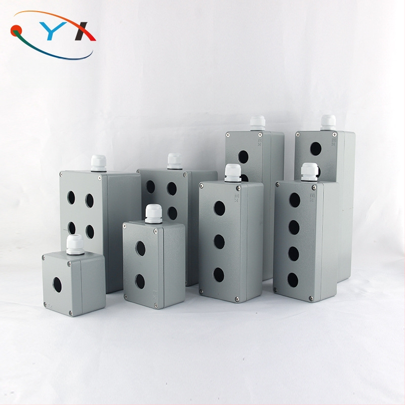 Metalna kutija za gumbe od lijevanog aluminija, vodootporna, otvor promjera 22 mm, kutija za terminalni prekidač, aluminijska legura, za vanjsku uporabu
