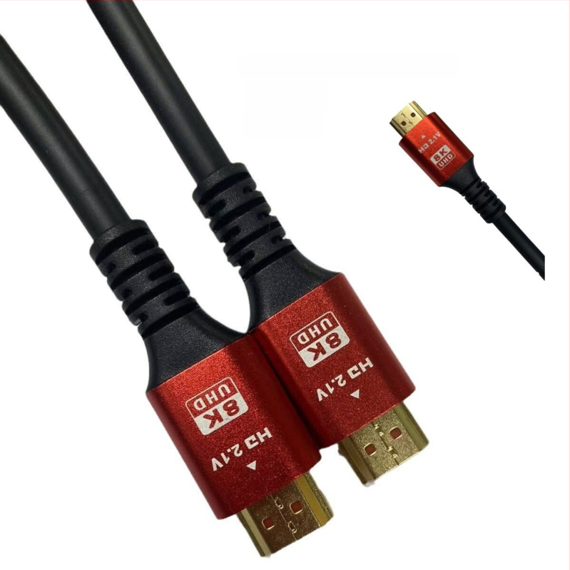 Καλώδιο HDMI (HDMI 2.1) – Ατσάλι με επικάλυψη χαλκού, Χρυσές επαφές, Σταθερός αρσενικός συνδετήρας HDMI