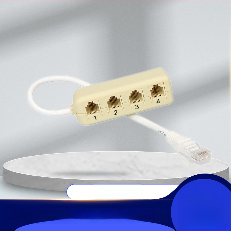 Anfangpu hálózati kábel–telefonvonal adapter RJ45–RJ1, 4-pontos telefon interfész