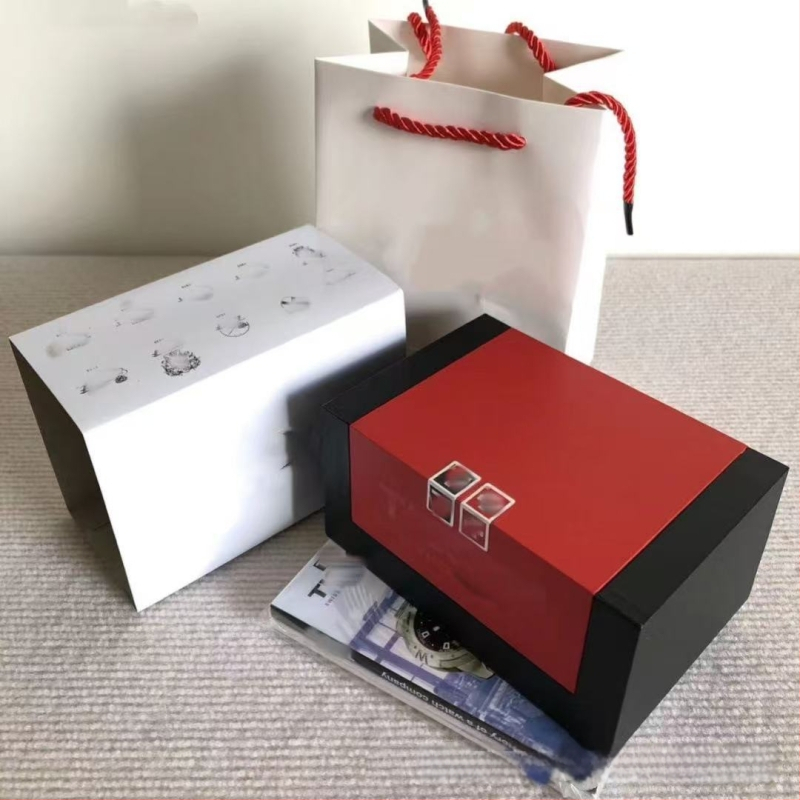 Cutie pentru ceasuri — materiale compozite; fabricație cu replică profesională; ambalare pentru bijuterii; model: cutie pentru ceasuri; tip de ambalaj: cutie.