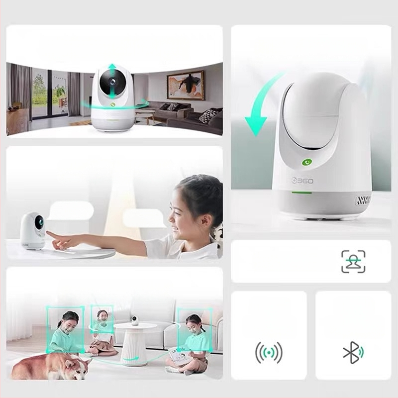 360° εσωτερική κάμερα επιτήρησης με περιστροφή και κλίση, 1080p, ευρυγώνιο 4 mm, Wi‑Fi, απομακρυσμένη προβολή