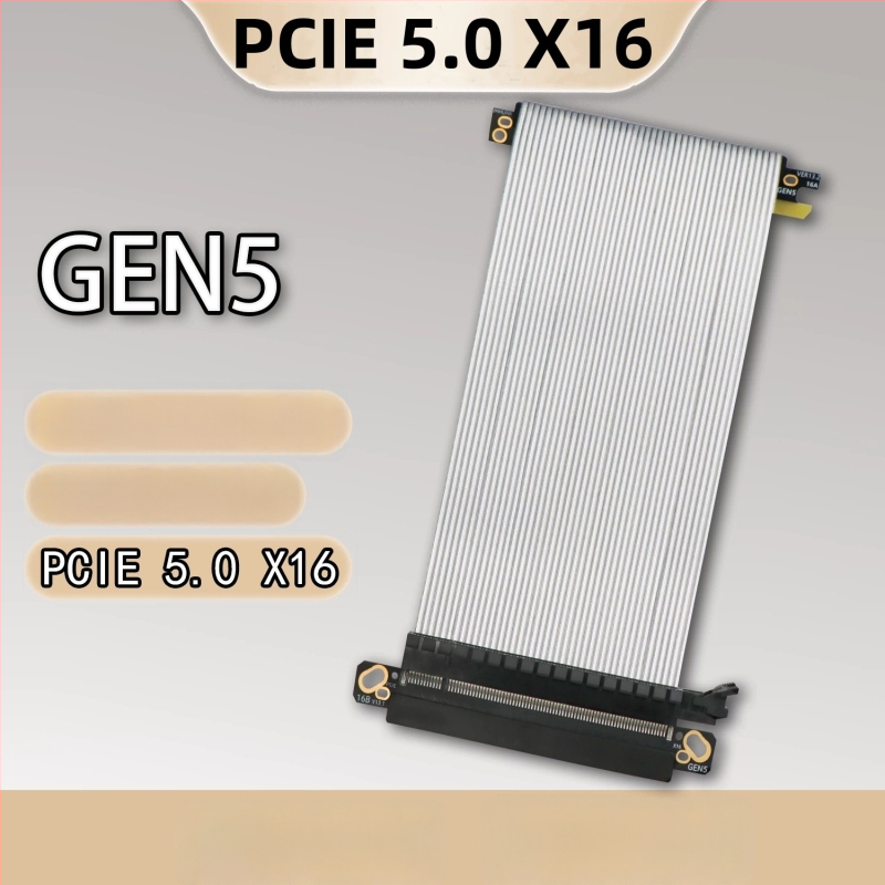 PCIe 5.0 x16 GPU bővítőkábel ITX házhoz – adapter, Gen5, 20 cm