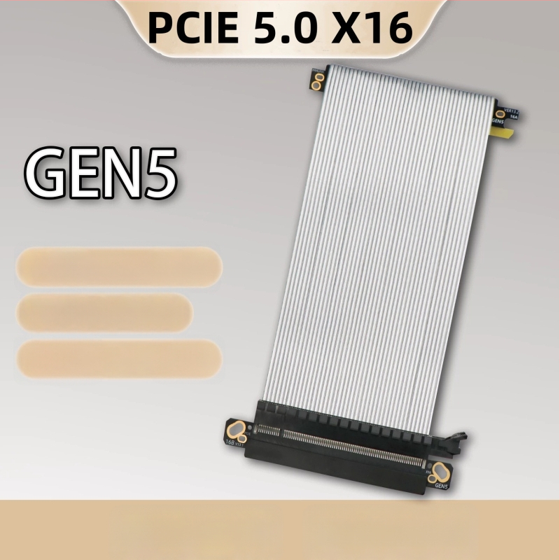 PCIe 5.0 x16 GPU bővítőkábel ITX házhoz – adapter, Gen5, 20 cm