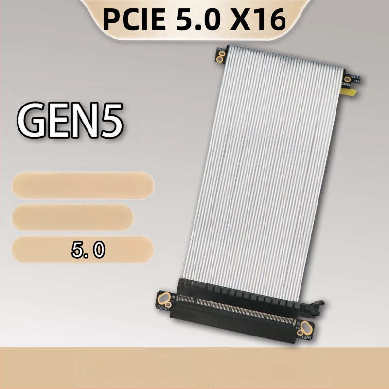 PCIe 5.0 x16 GPU bővítőkábel ITX házhoz – adapter, Gen5, 20 cm