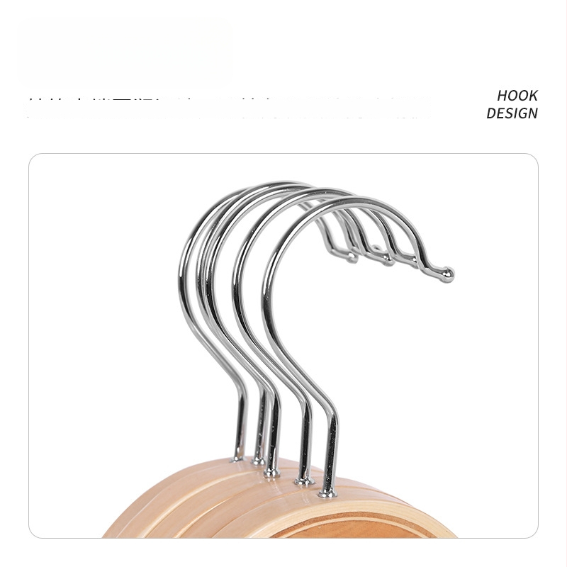 Umerașe din lemn pentru pantaloni cu clipsuri, design modern minimalist (Material: Lemn; Stil: Modern minimalist; Brand: Altul; Fără logo)