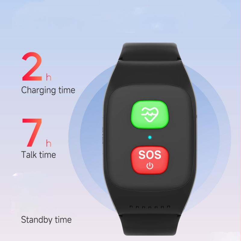 4G-s GPS okosóra idős embereknek, pulzus, vernyomás és oxigén szintjének nyomon követése, SOS értesítés – S8/S16H