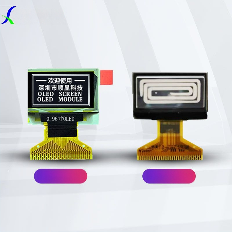 OLED дисплей, 30-пинов интерфейс, поддръжка I2C и SPI, пинов разстояние 0,7 мм, индустриален контролен инструмент
