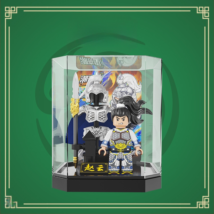 Ehitusklotsid – Kolmriikide soomus Water Margini kangelane – üllatuskast, hariv DIY minifiguuri mudel, ABS plastik, vanus 7–14 aastat