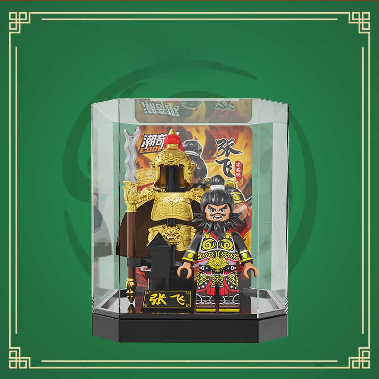 Ehitusklotsid – Kolmriikide soomus Water Margini kangelane – üllatuskast, hariv DIY minifiguuri mudel, ABS plastik, vanus 7–14 aastat