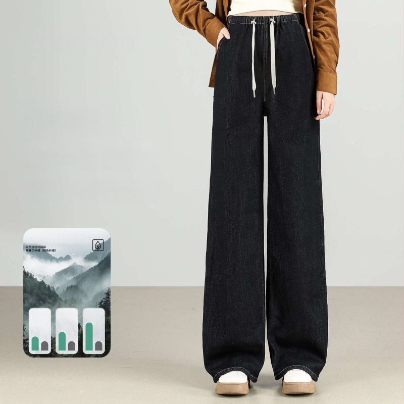 Παντελόνια εγκυμοσύνης με φαρδιά γραμμή, στήριξη κοιλιάς, ελεύθερη εφαρμογή, ύφασμα ψεύτικης γούνας, μεσαίο πάχος, 2025