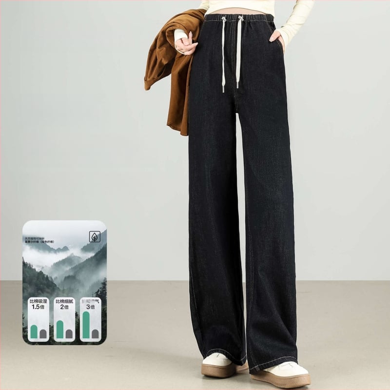 Παντελόνια εγκυμοσύνης με φαρδιά γραμμή, στήριξη κοιλιάς, ελεύθερη εφαρμογή, ύφασμα ψεύτικης γούνας, μεσαίο πάχος, 2025