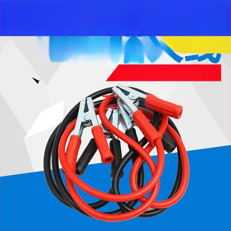 Автомобилен кабел за подкачване на акумулатори, чист меден проводник, здрави щипки, аварийно захранване, ток до 1000A