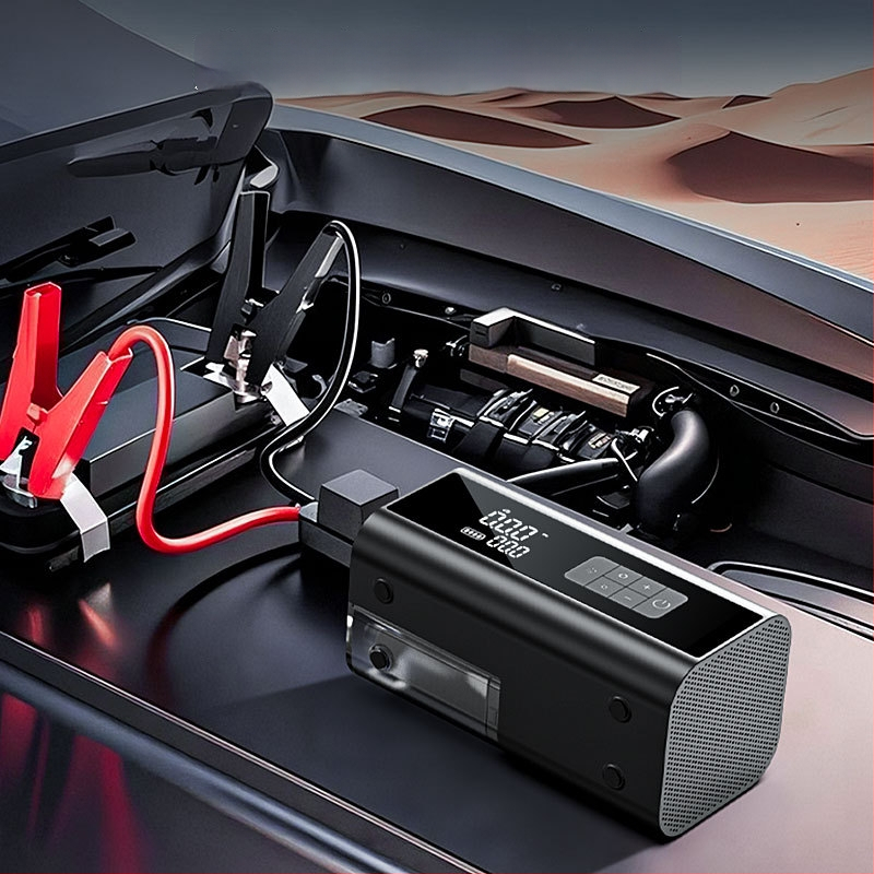 Auto-start uređaj s 8 funkcija u 1: pumpa za gume i usisavač u automobilu